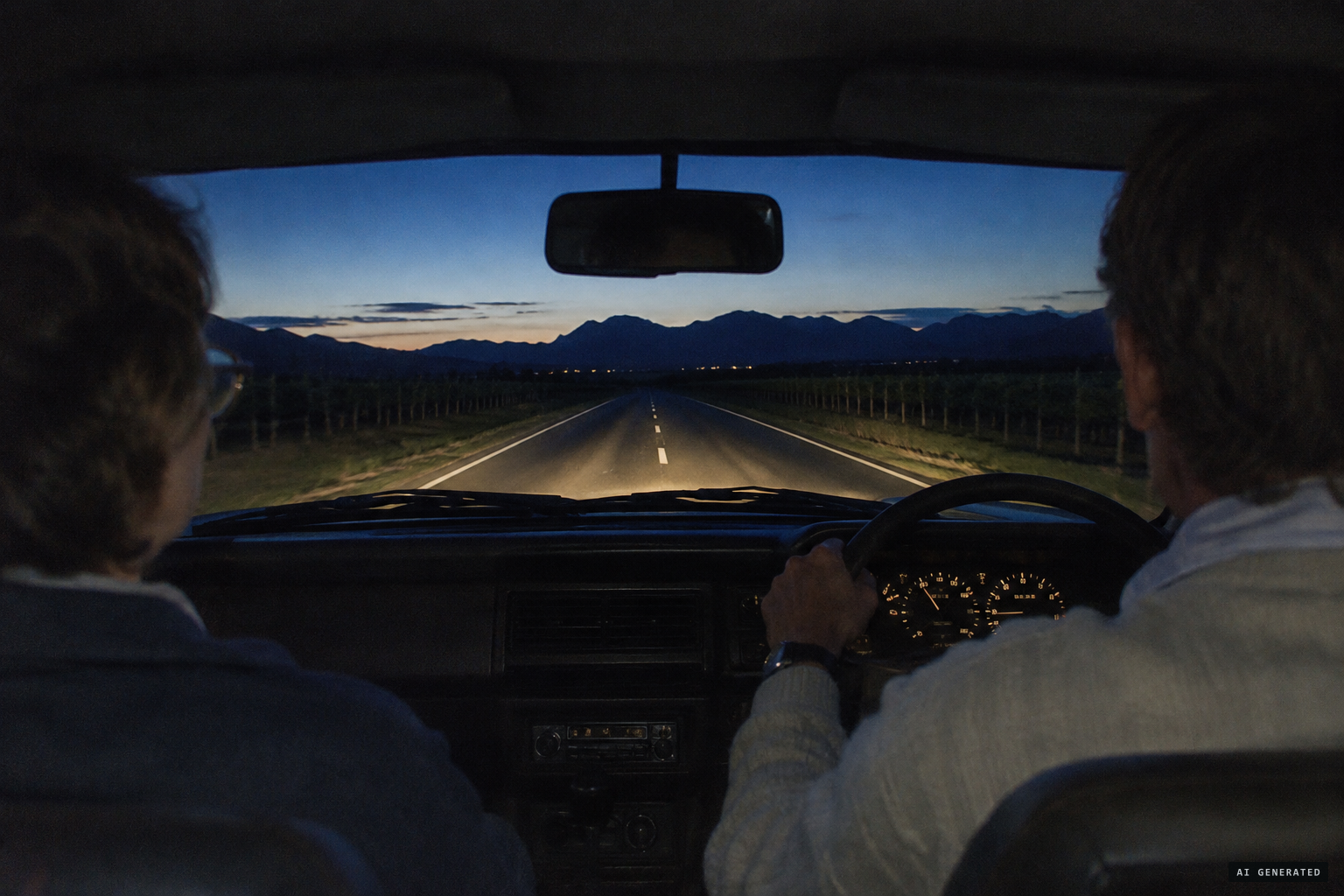 Witnesses driving toward Stellenbosch on the R44 around 8 pm