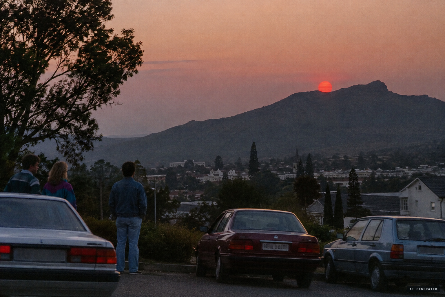 The companion case: a red sphere drifting toward Papegaaiberg