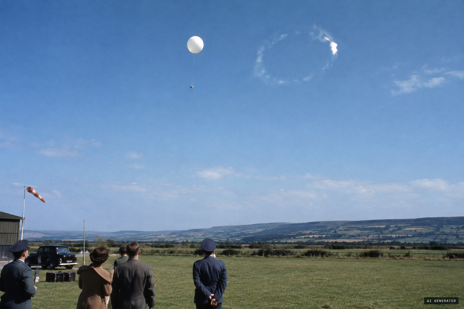 The offered explanations: a weather balloon or a jet smoke ring