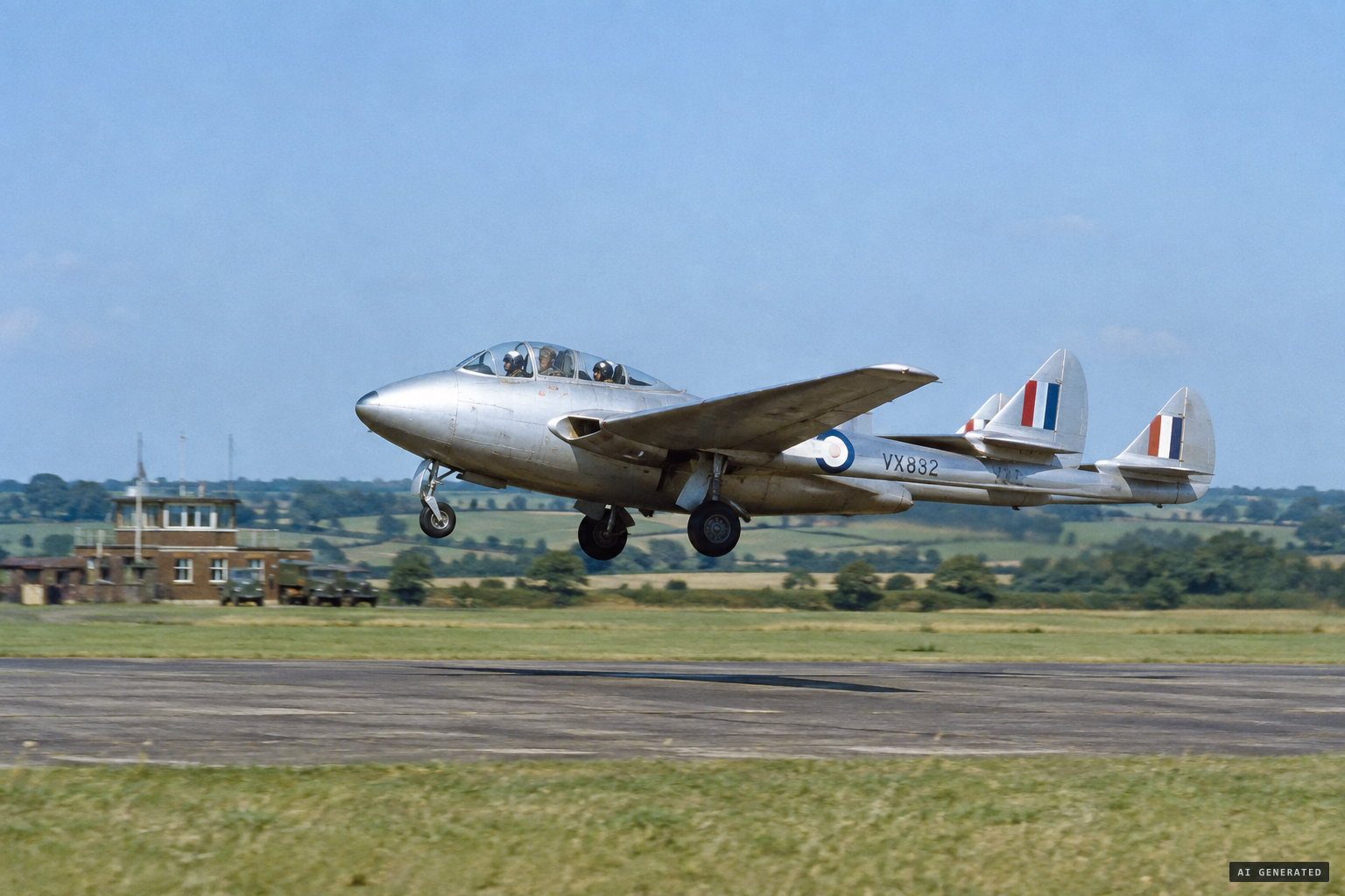 Johnson and Smythe take off from West Malling, 3 November 1953
