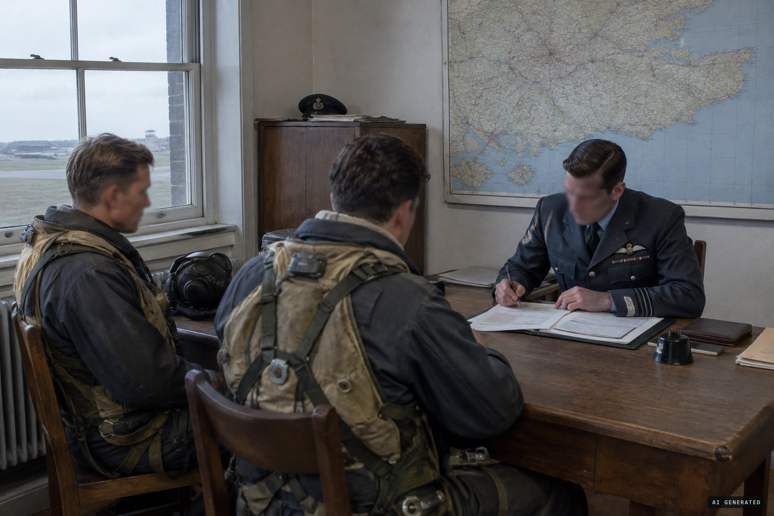 Intelligence questions the crew for about ninety minutes