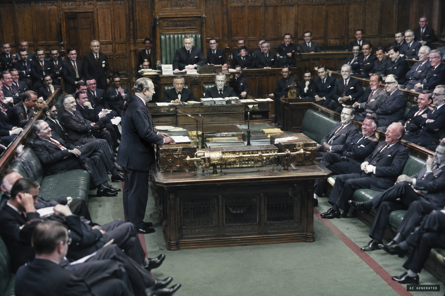The House of Commons laughs at the 'balloony' saucer story