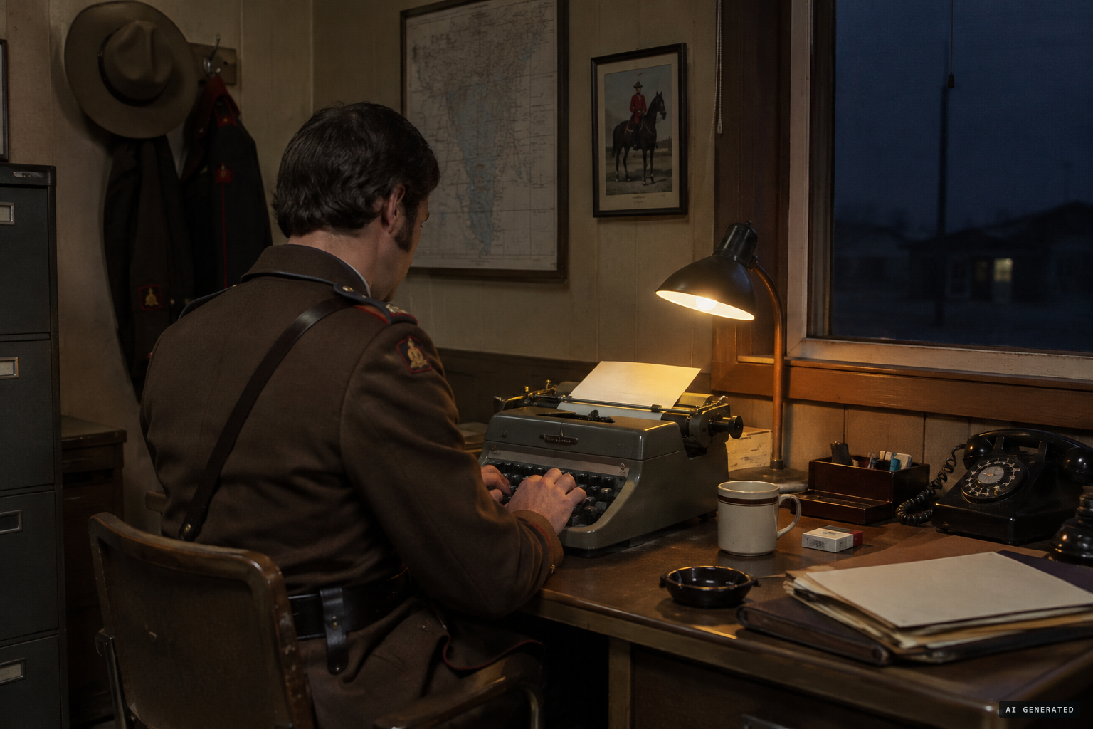 An RCMP officer puts what he saw in writing