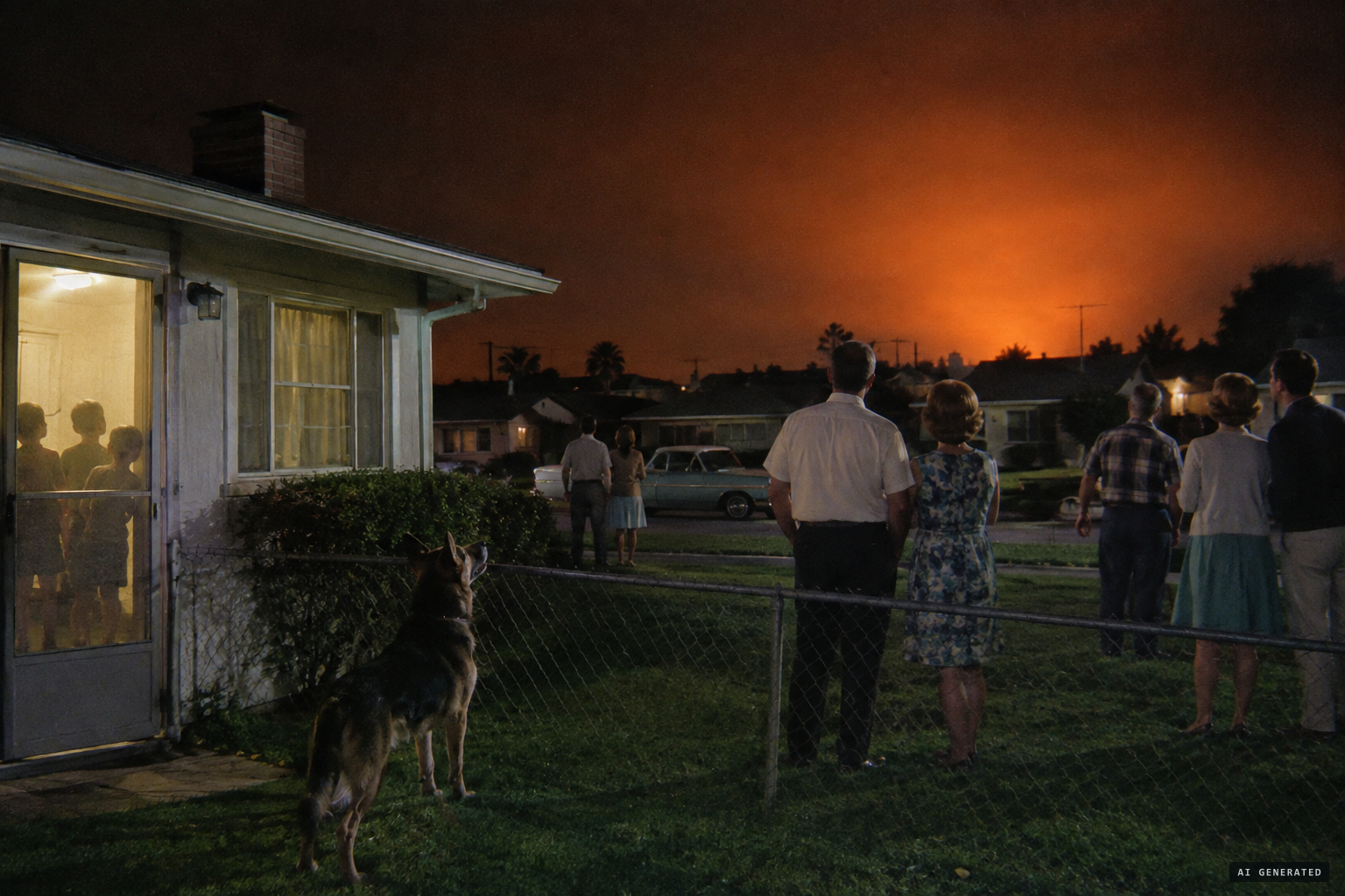 Dogs howled and children hid as some 200 residents saw or heard it