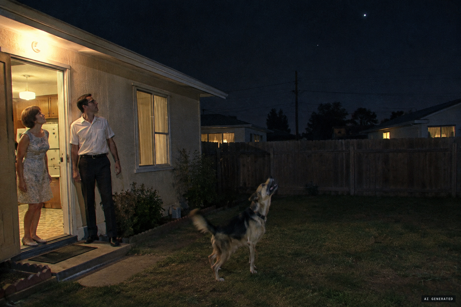Dogs bark strangely and residents step outside