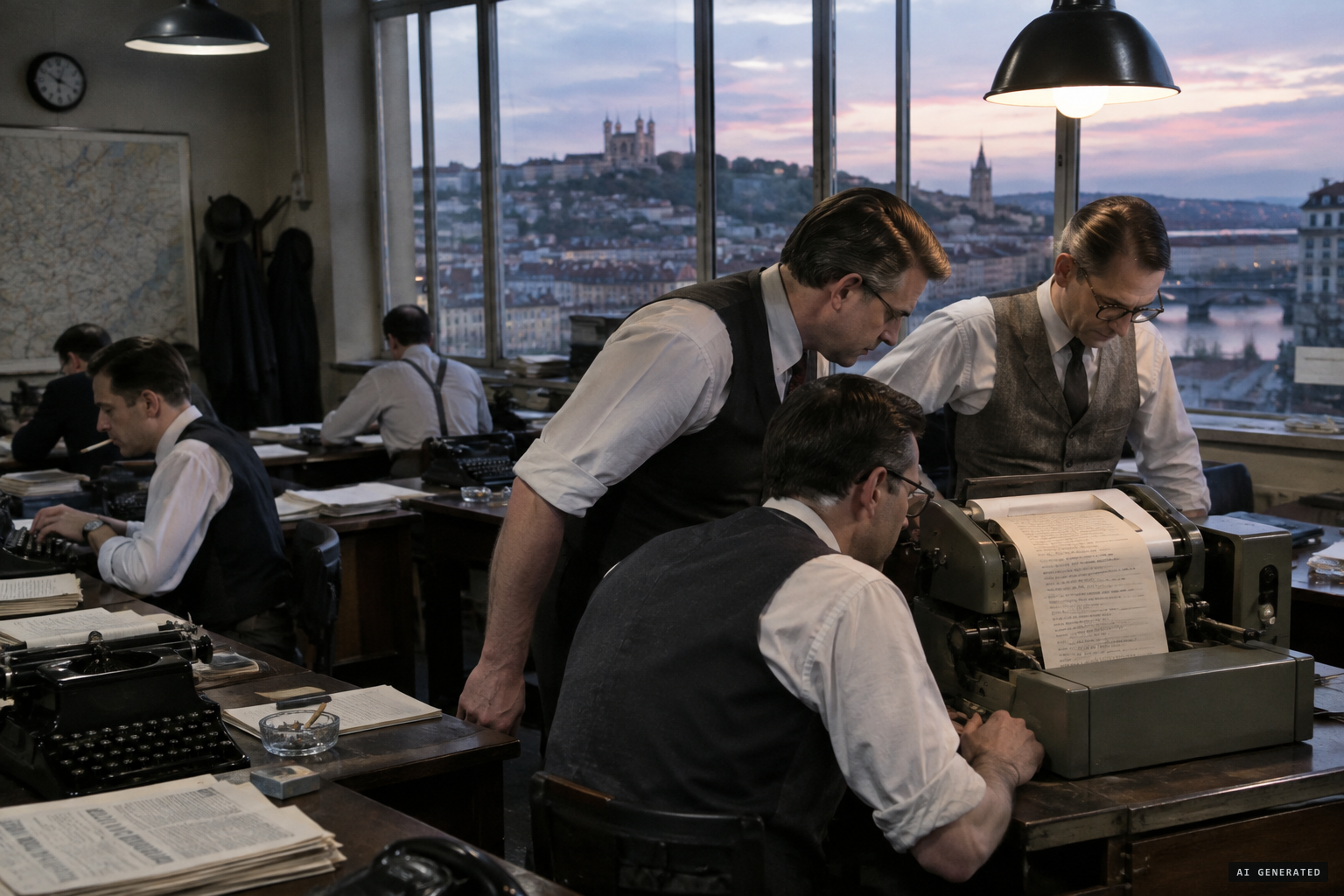 Wire stories from Lyon report a wave of flying saucers over the Drôme and the Dauphiné