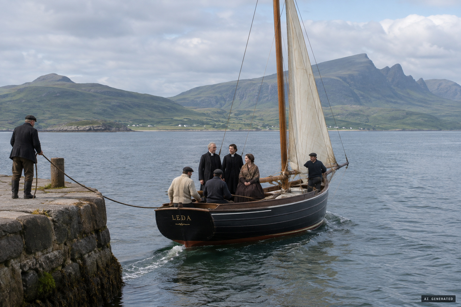 The Leda sets out from Glenelg for Loch Hourn, August 1872