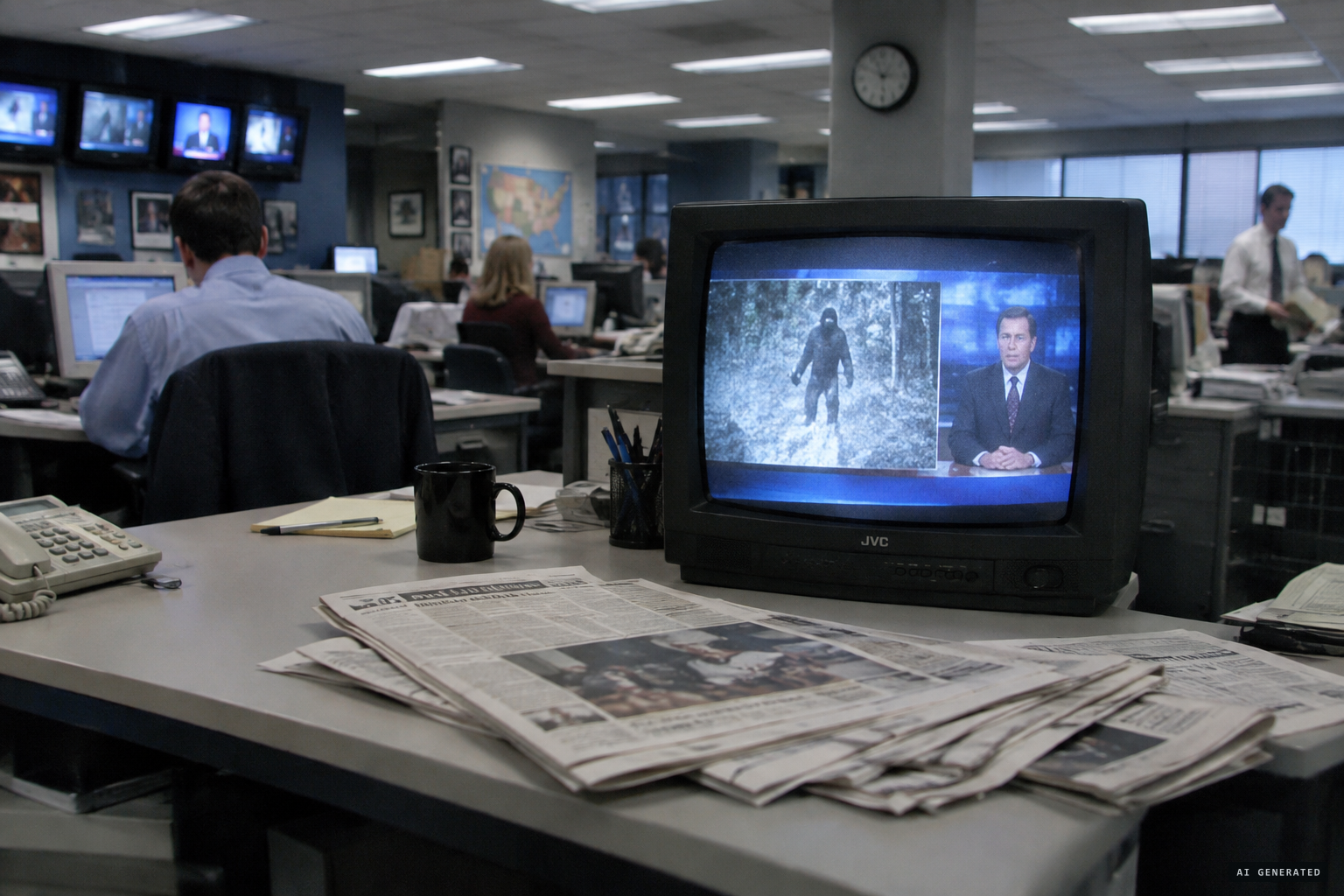 The AP carries the story nationwide; TV networks follow