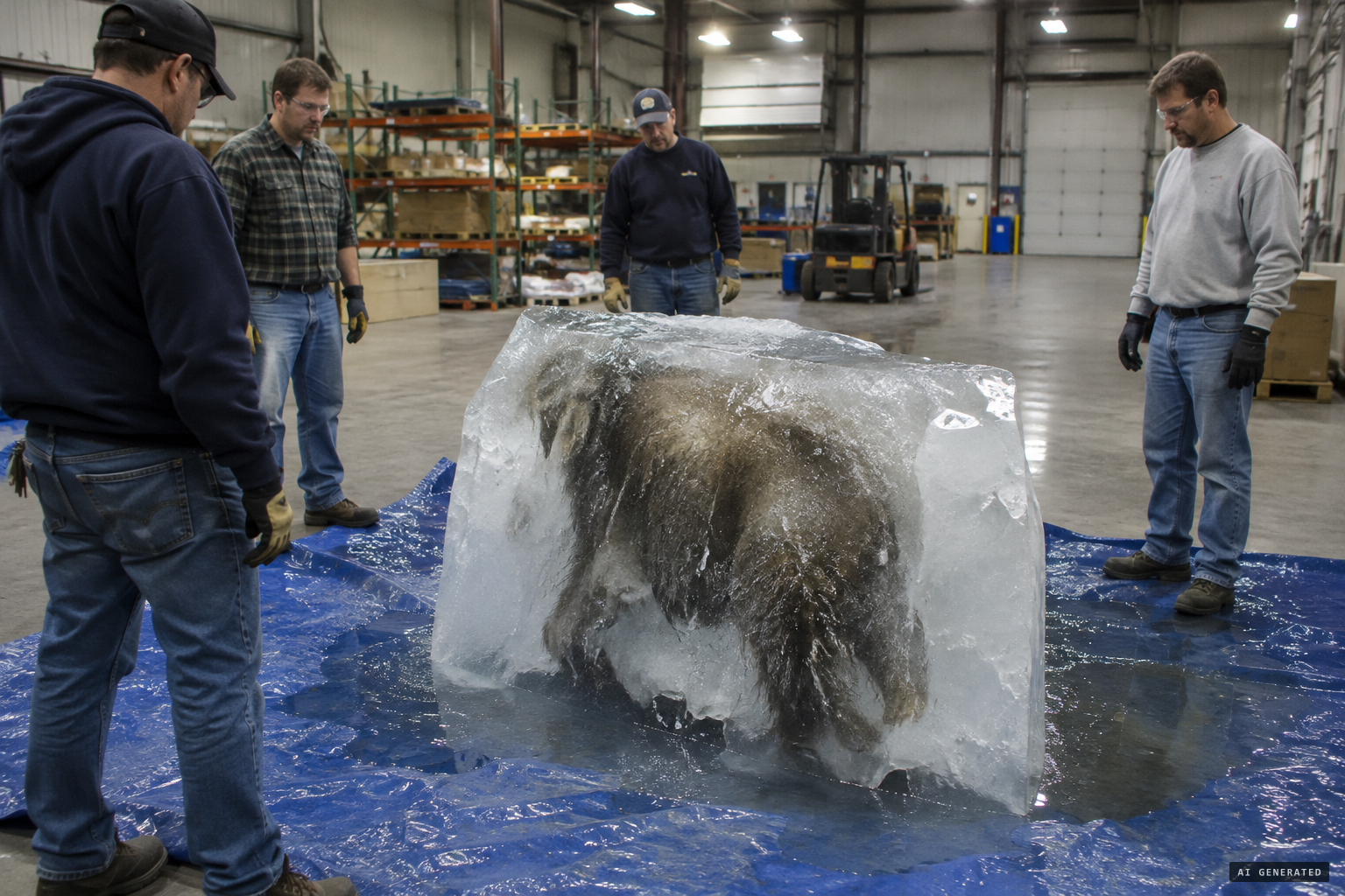 Searching for Bigfoot thaws the block of ice