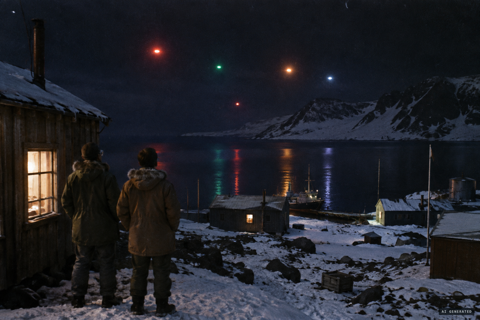 Coloured lights reported over the Antarctic bases on Deception Island, July 1965