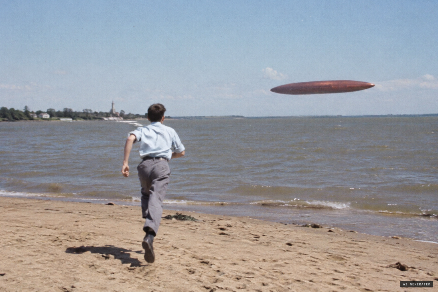José Luis Álvarez Larrauma runs toward the object