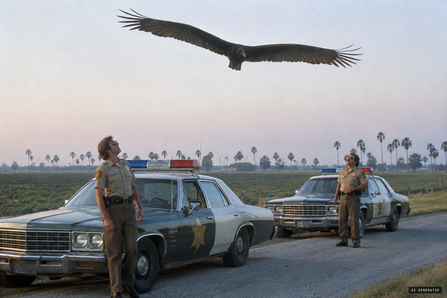 Two deputies near Harlingen see a bird with a 10-foot wingspan glide over their patrol cars