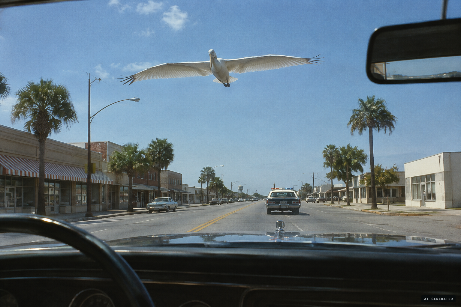 San Benito officers in separate squad cars each see a huge white bird gliding without a flap