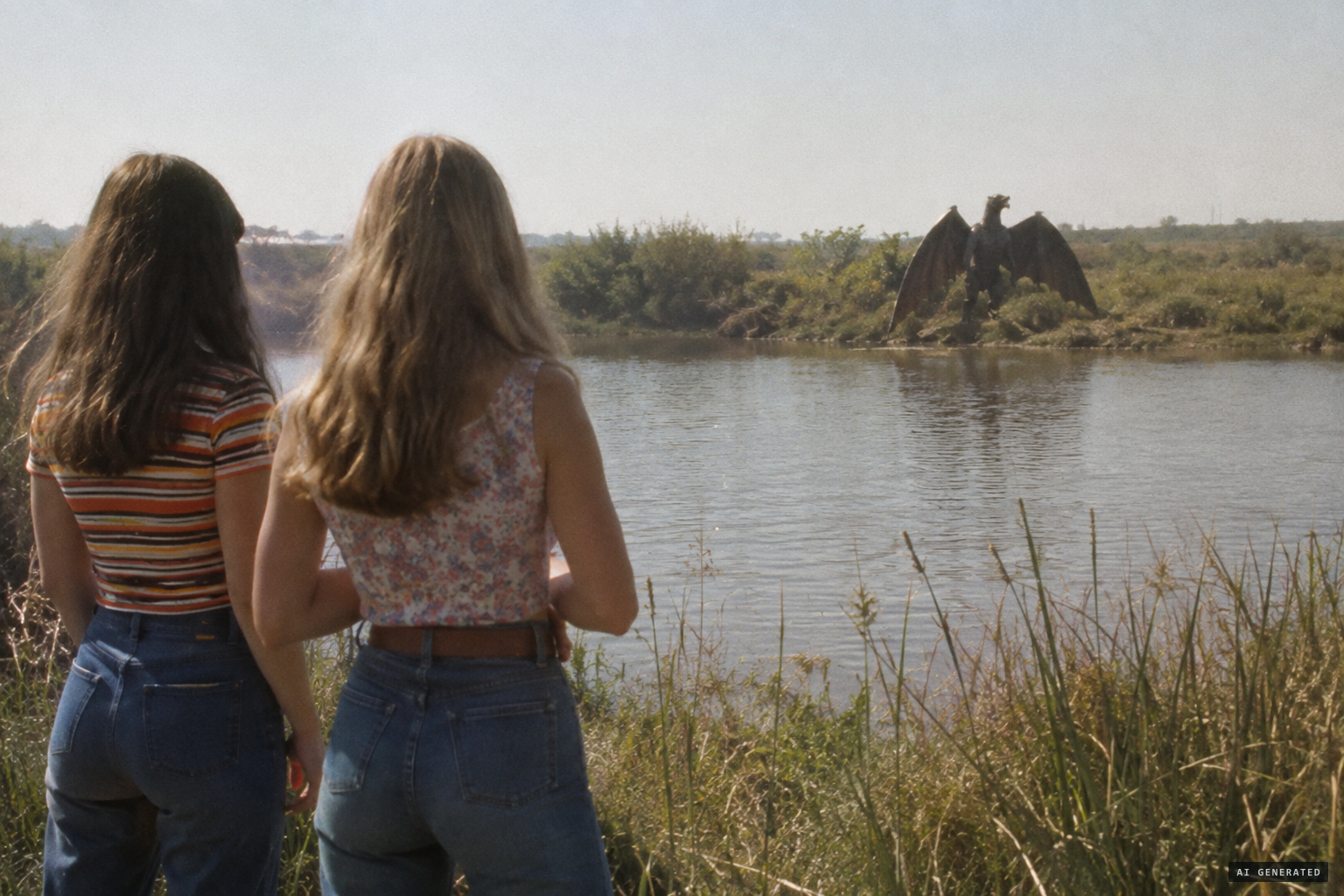 Two sisters see the creature at a watering hole in Brownsville