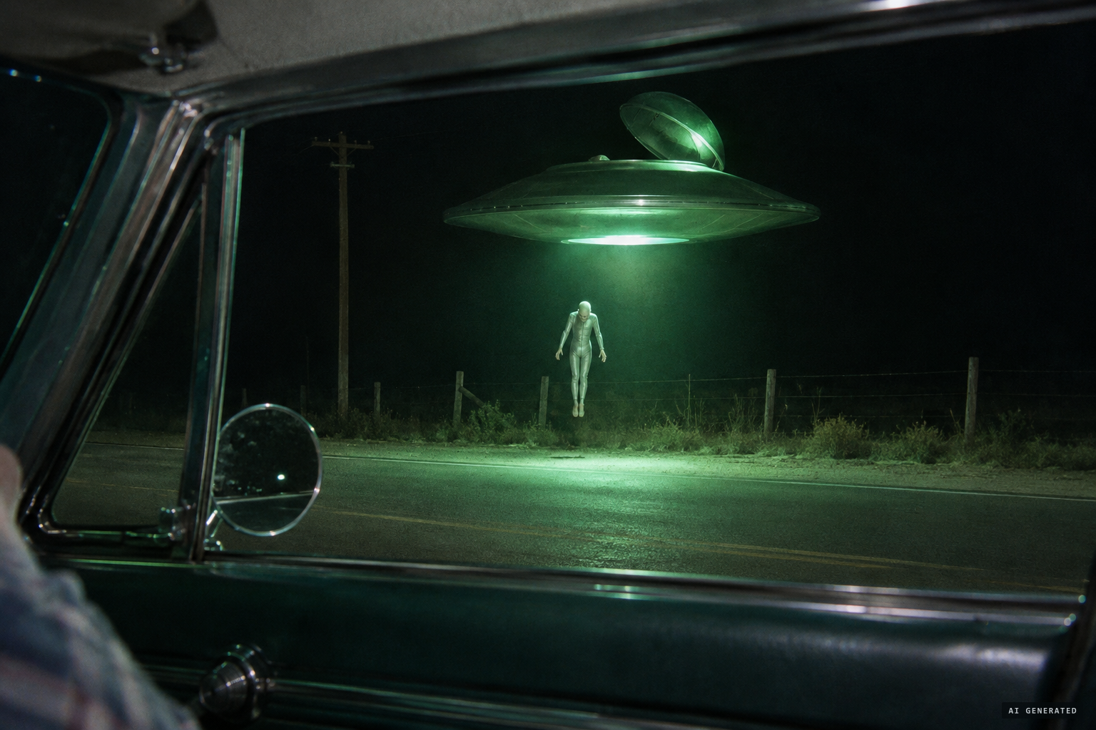 The dome flips open and one creature floats to the ground