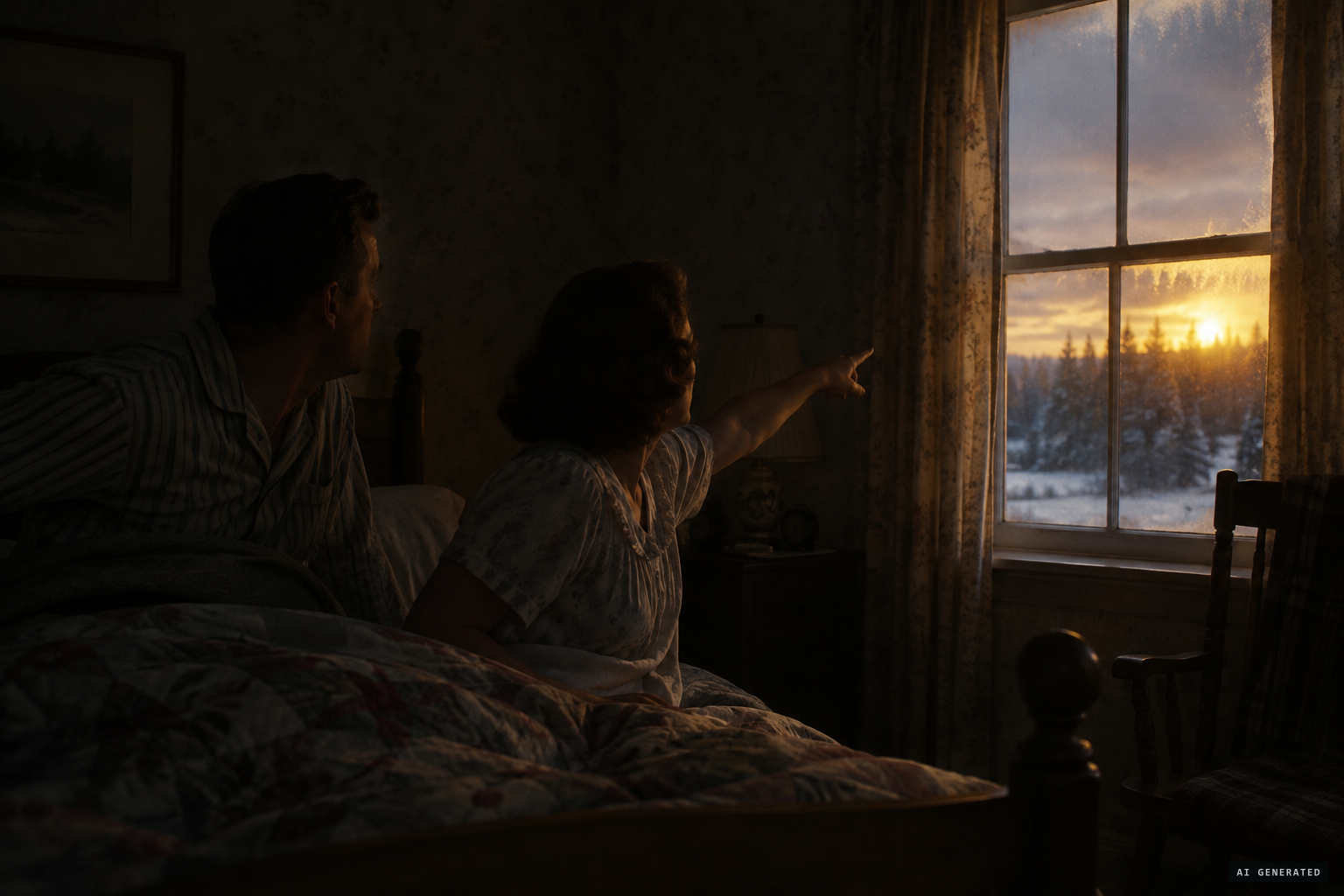 Woken by his wife, her husband says it was the moon