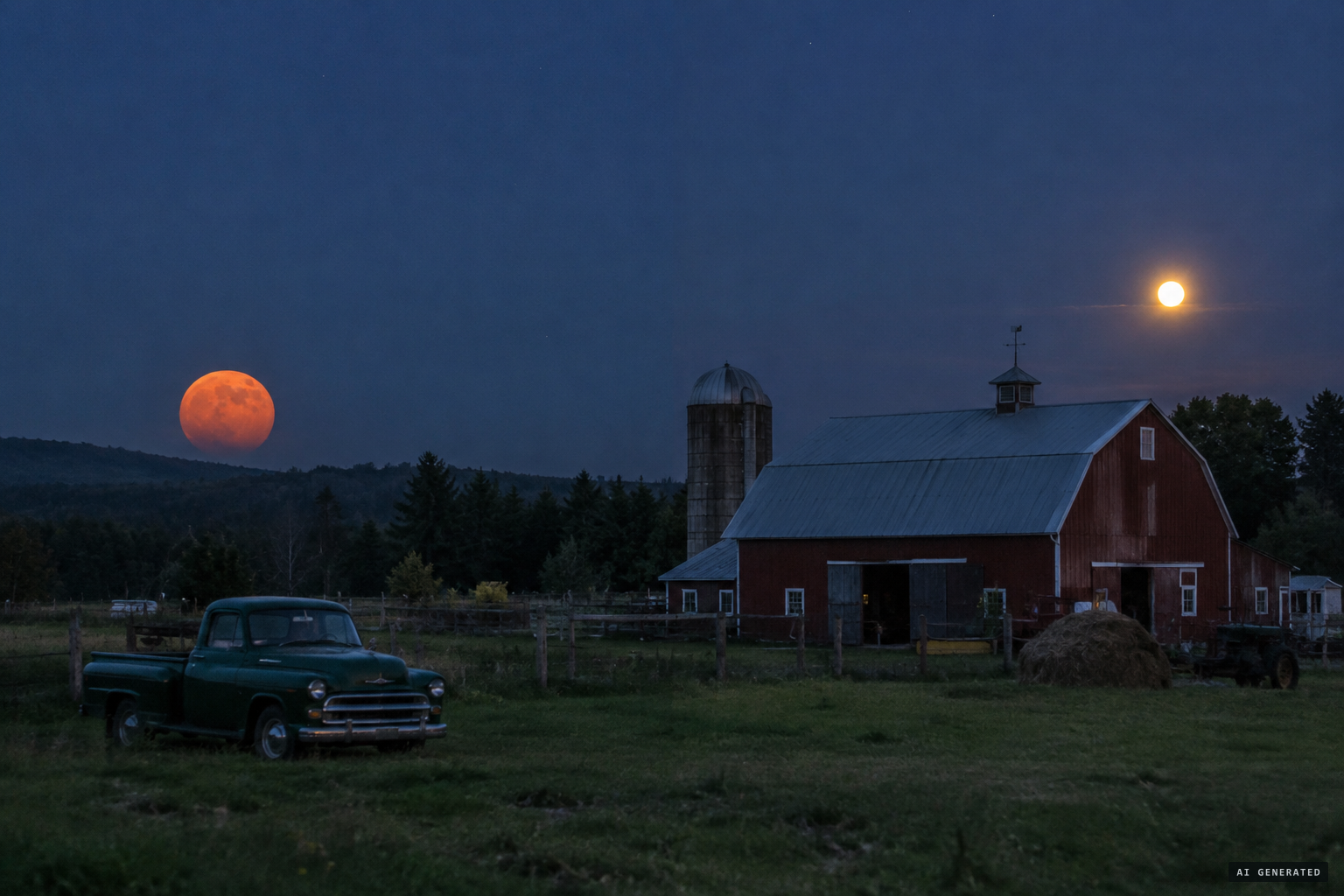 A sinking western moon versus a disc that rose and left to the south-east
