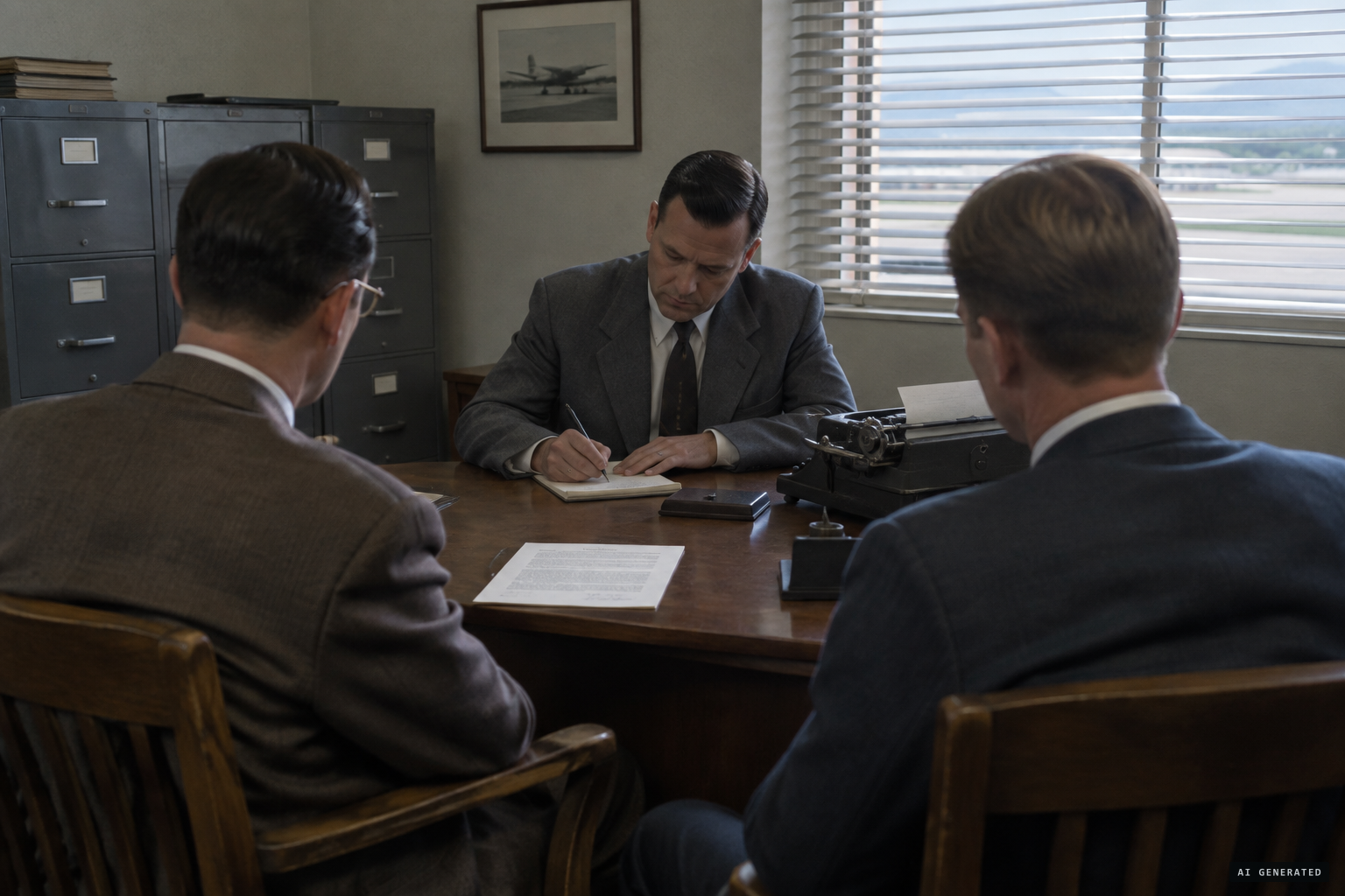 Weeks later, the witnesses give signed statements at Moffett Field