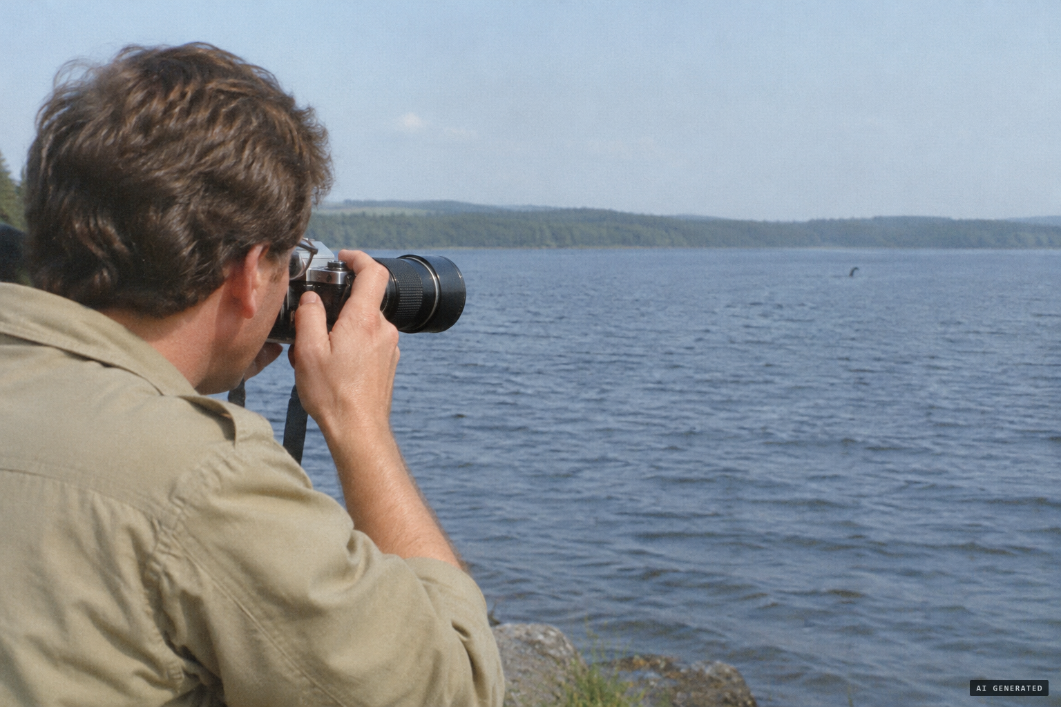 Nugent photographs the distant shape