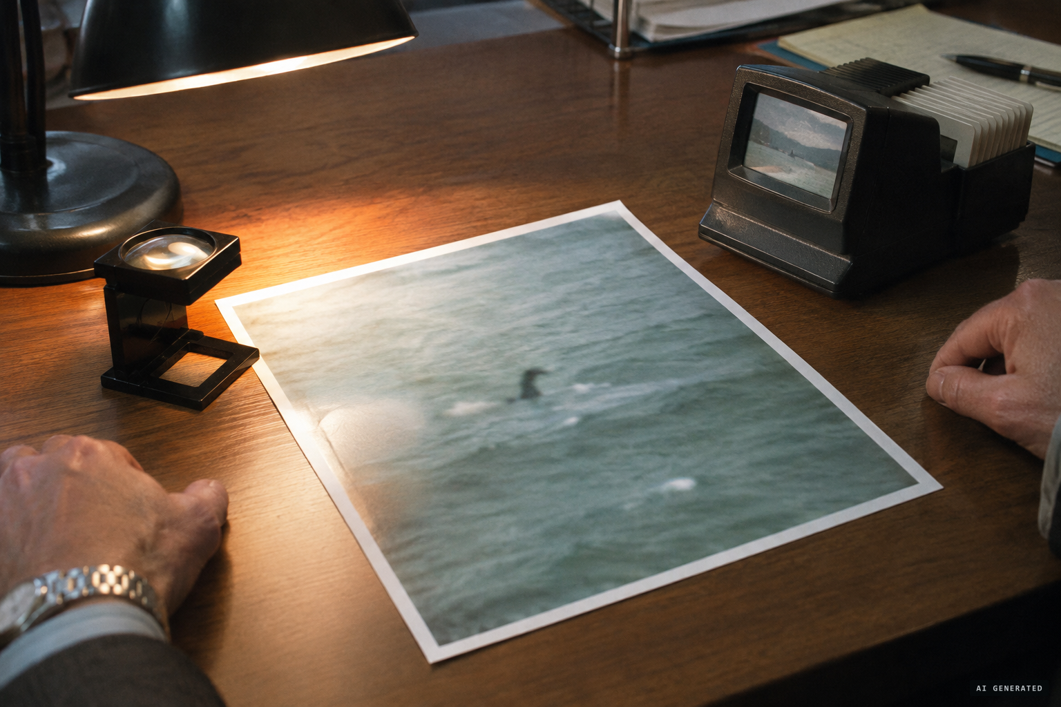Experts in New York examine the blurred photographs and are not sure what he captured