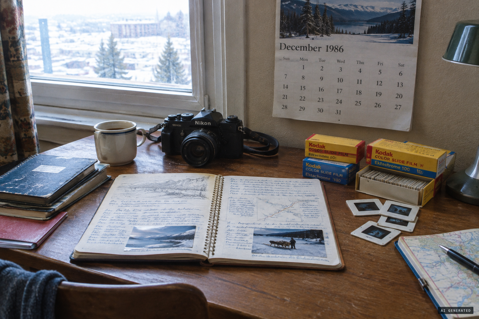 Even the date is soft: December 1985, or his "1986 expedition"