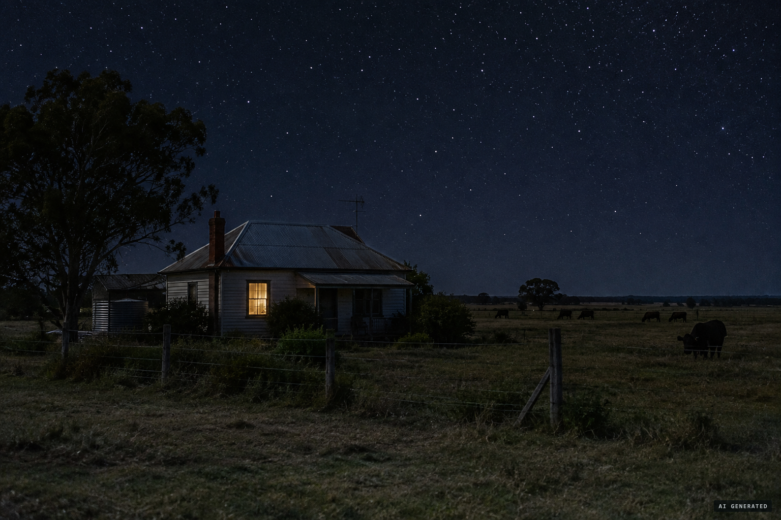 George Blackwell's home on the White-Acres cattle property, 8 km from Rosedale