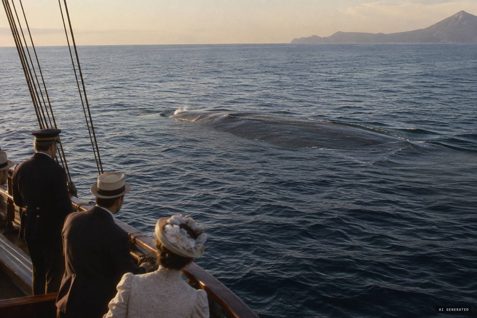 About fifty feet of head and back visible, perhaps a third of its length