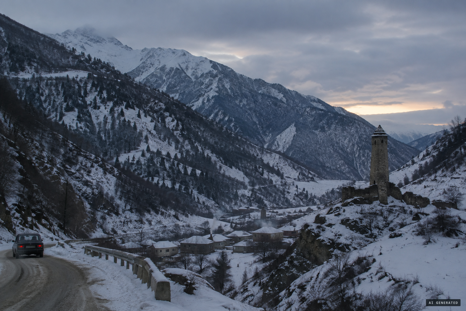 The mountains of Ingushetia, late December 2011