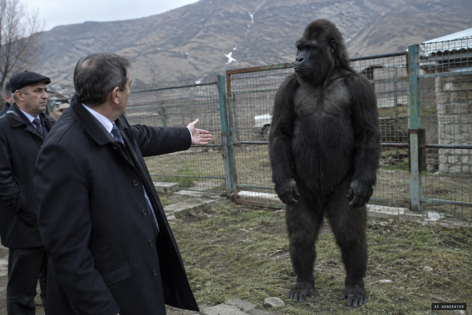 Minister Marshani describes an upright, gorilla-like animal almost two metres tall