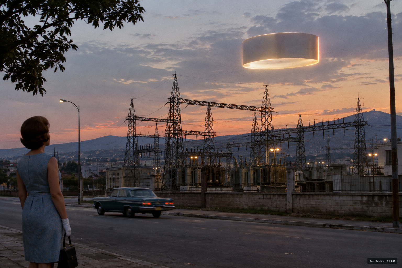 Dona Zita Ianni's flying cylinder over the Cemig substation
