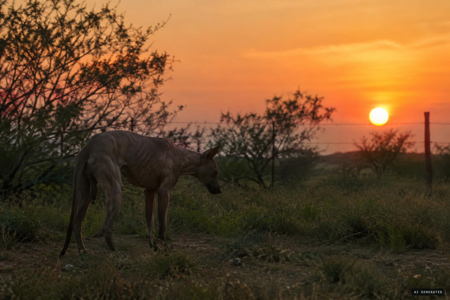 A creature no one could name, or a coyote stripped bare by mange?