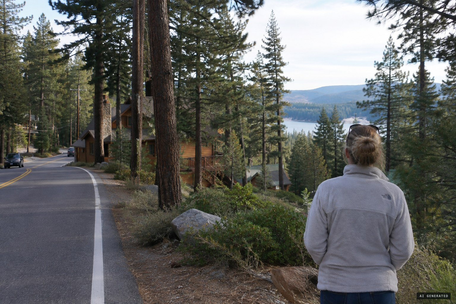 Crestline, in the San Bernardino Mountains, where Claudia Ackley lived