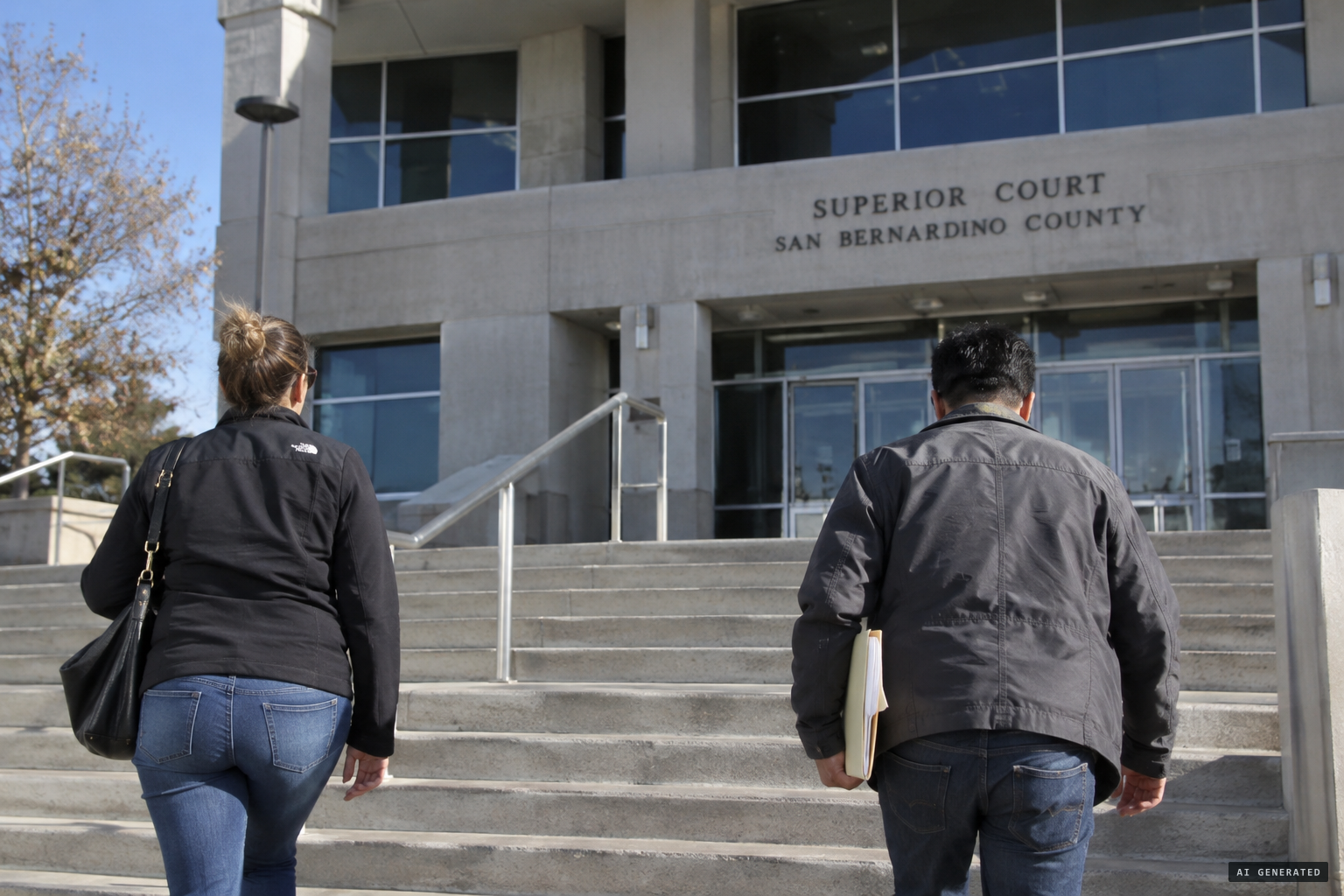 Ackley and Todd Standing file their petition in San Bernardino Superior Court
