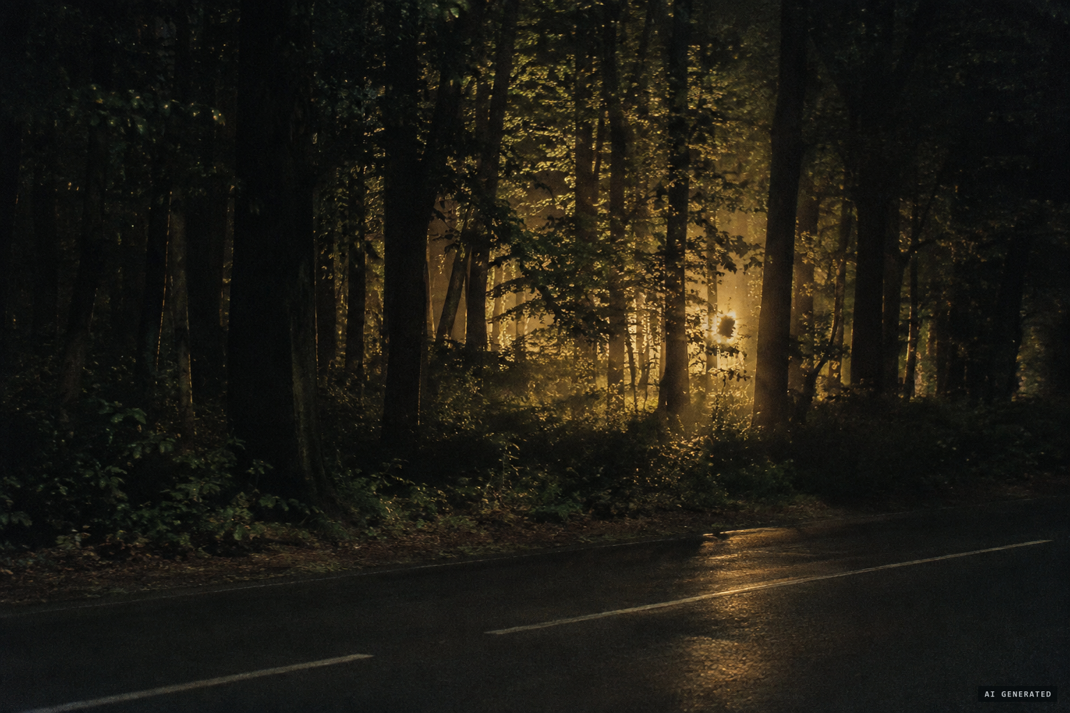 For days the woods were said to be bathed in an eerie glow