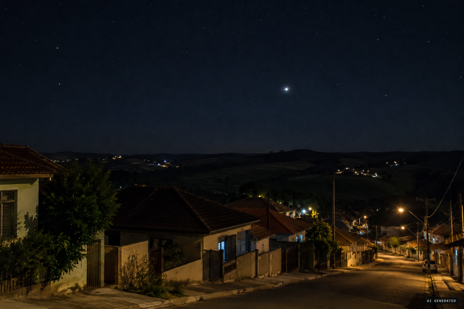 São Pedro, where residents say the lights had appeared since 2024