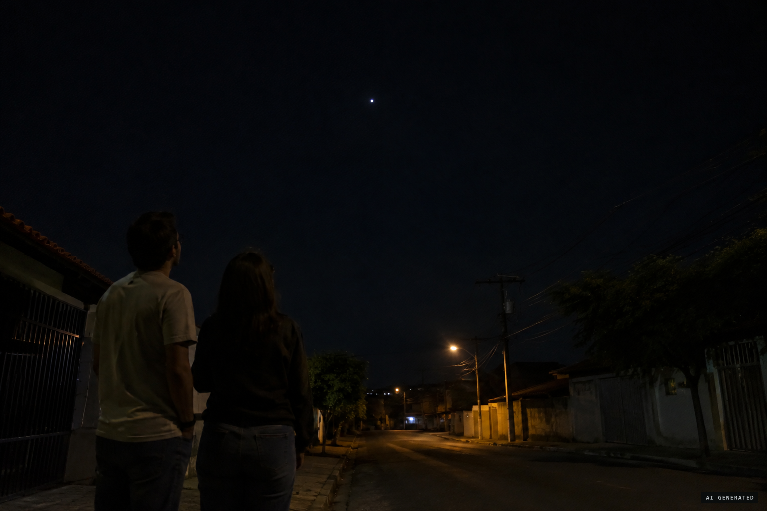 Silence: no airplane noise under the lights