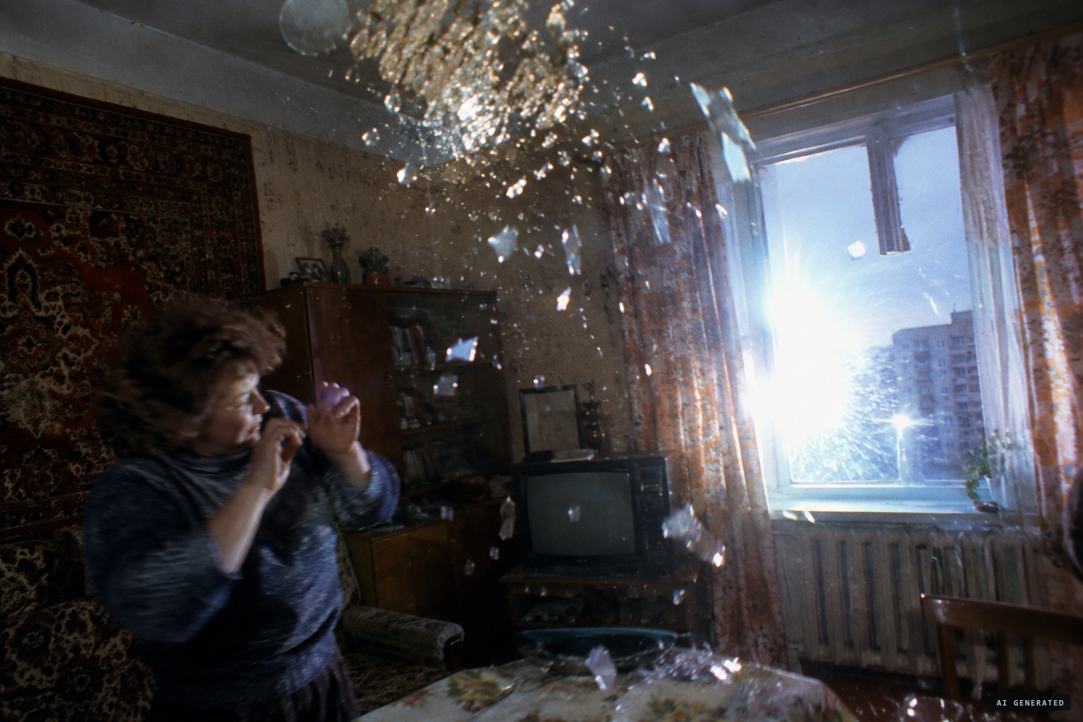 The blast: the ground heaves, buildings sway, chandeliers break