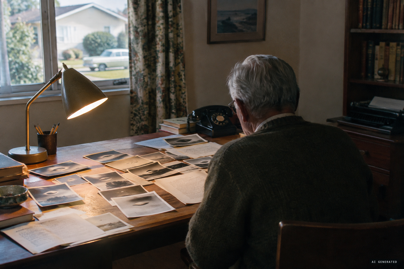 George Adamski, the famous contactee, in the last spring of his life