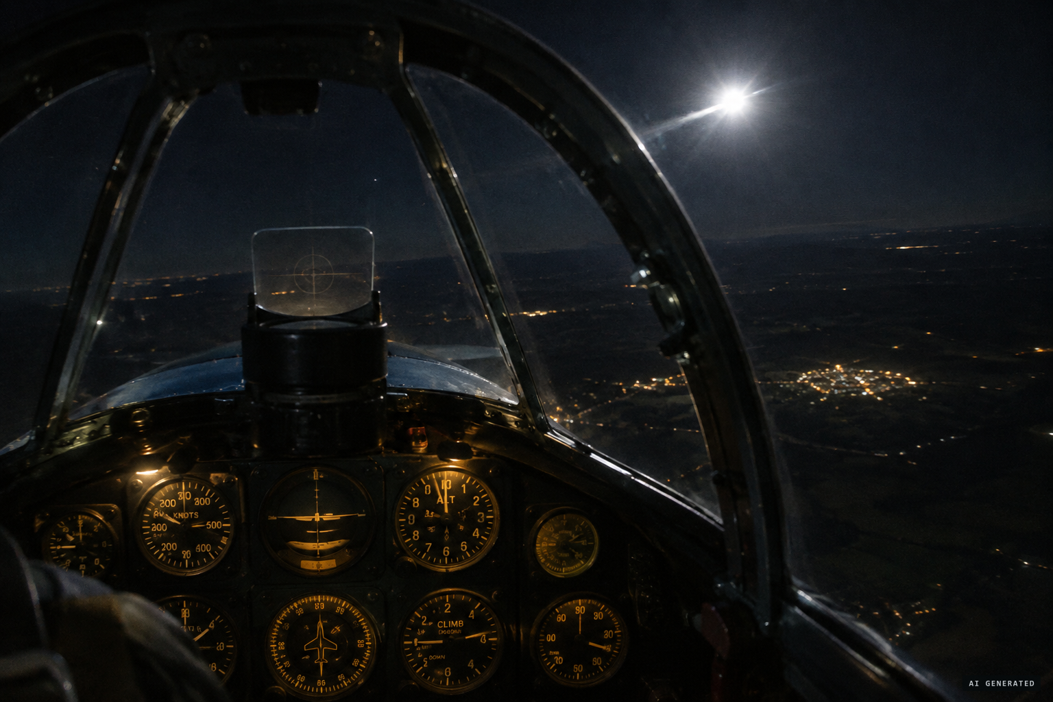 A very bright light closes fast from one o'clock.