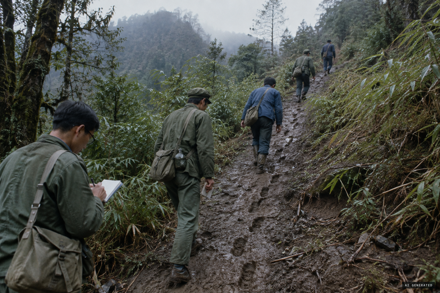 Meng Qingbao's team reports a trail of 1,000 footprints