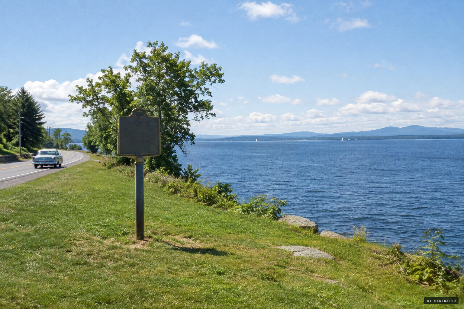 The marker at Cumberland Head recording over 300 sightings