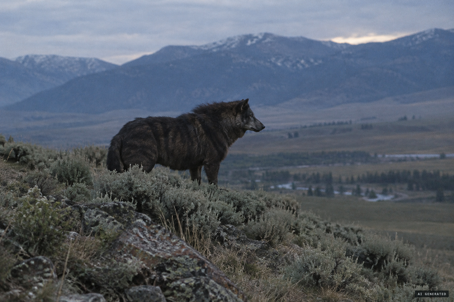 Less like a wolf than a strange hyena