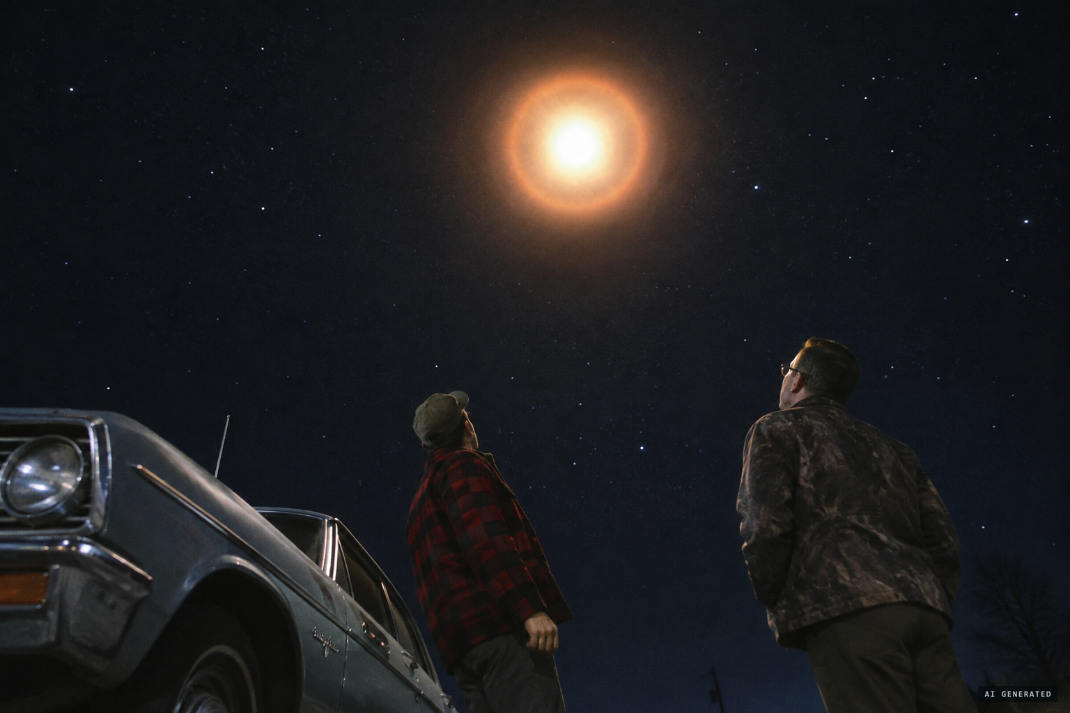 The object comes toward them, almost directly overhead, with a whistling whine
