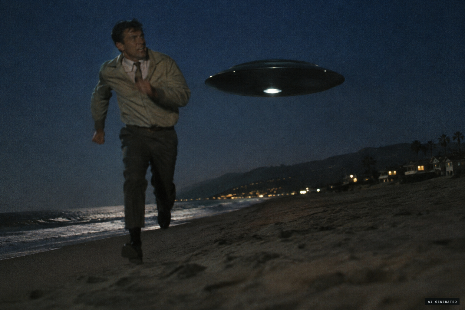 Padrick runs from the craft