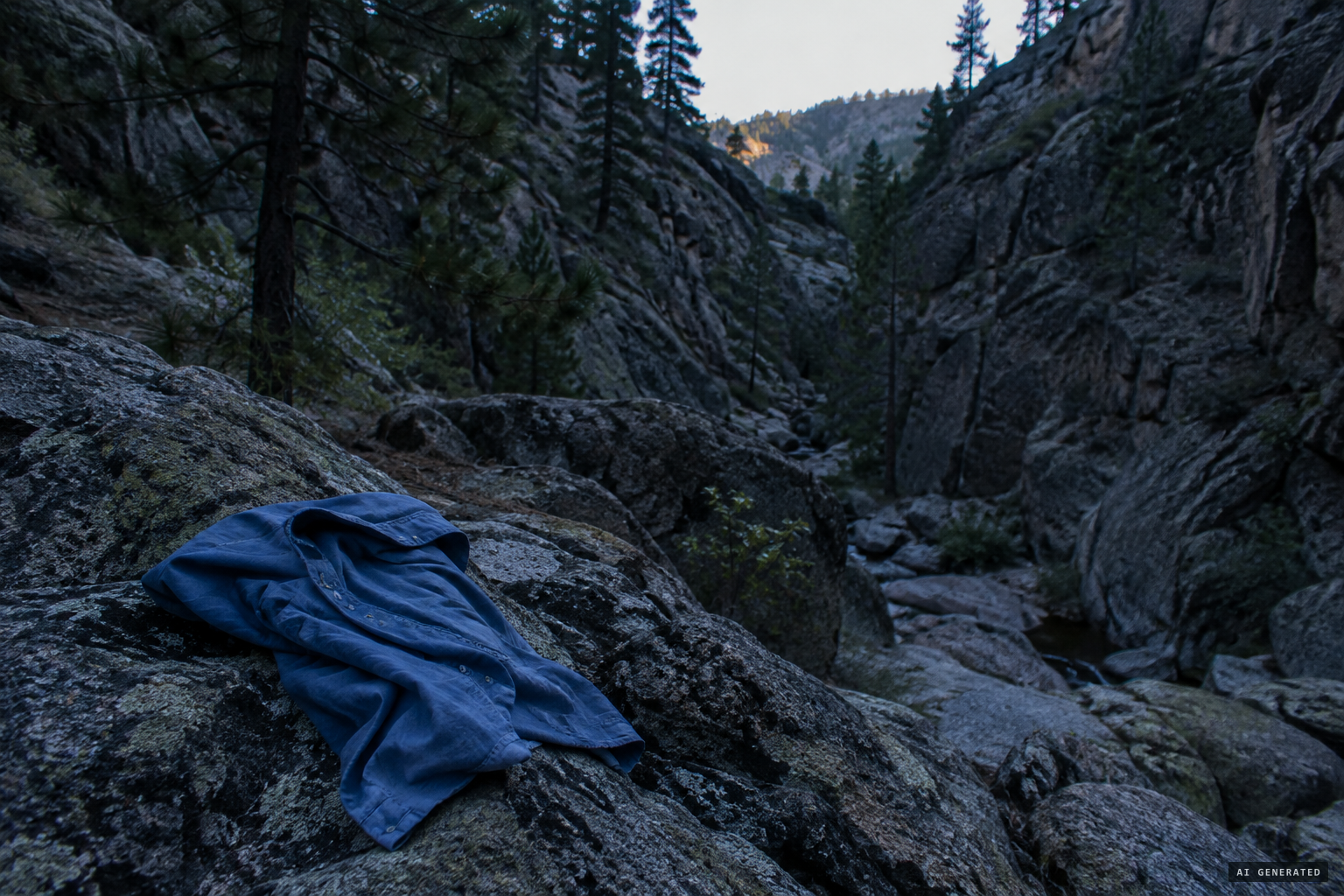 In Ghost Canyon, the only item found was Welch's blue shirt.