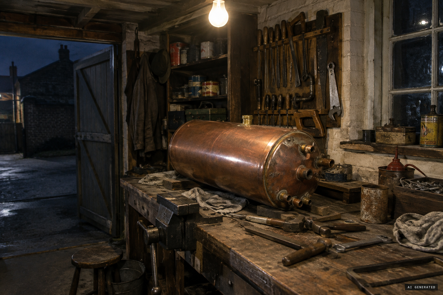 Sceptics' theory: the saucer was made from a hot water cylinder in a back-street garage