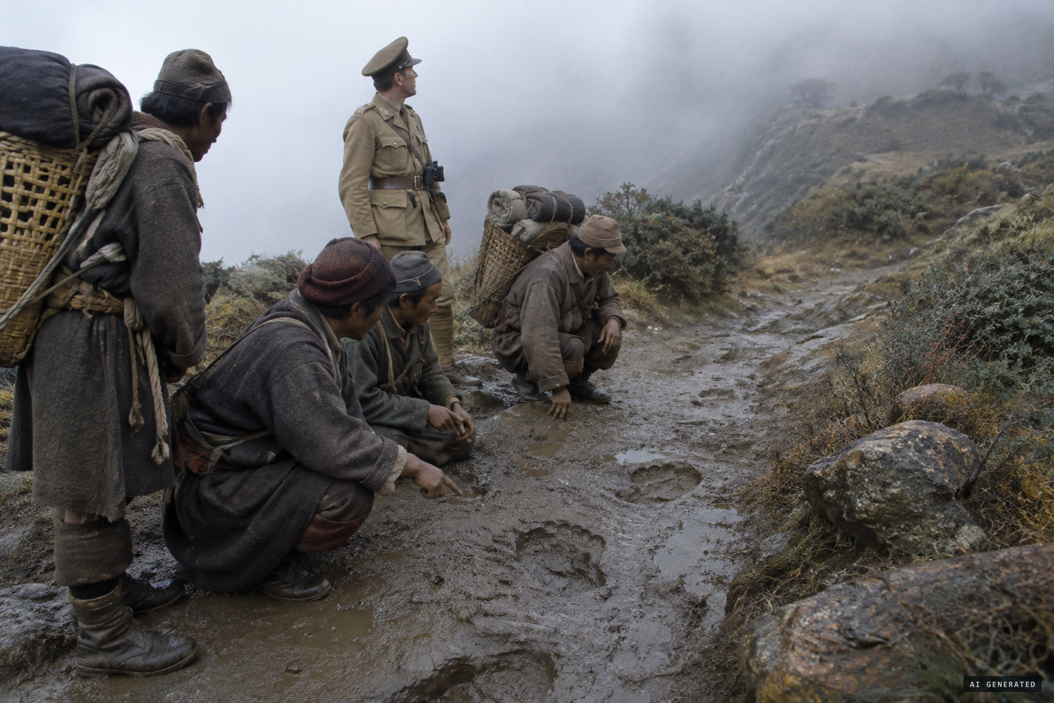 The porters name the maker: the Jungli Admi, the wild man