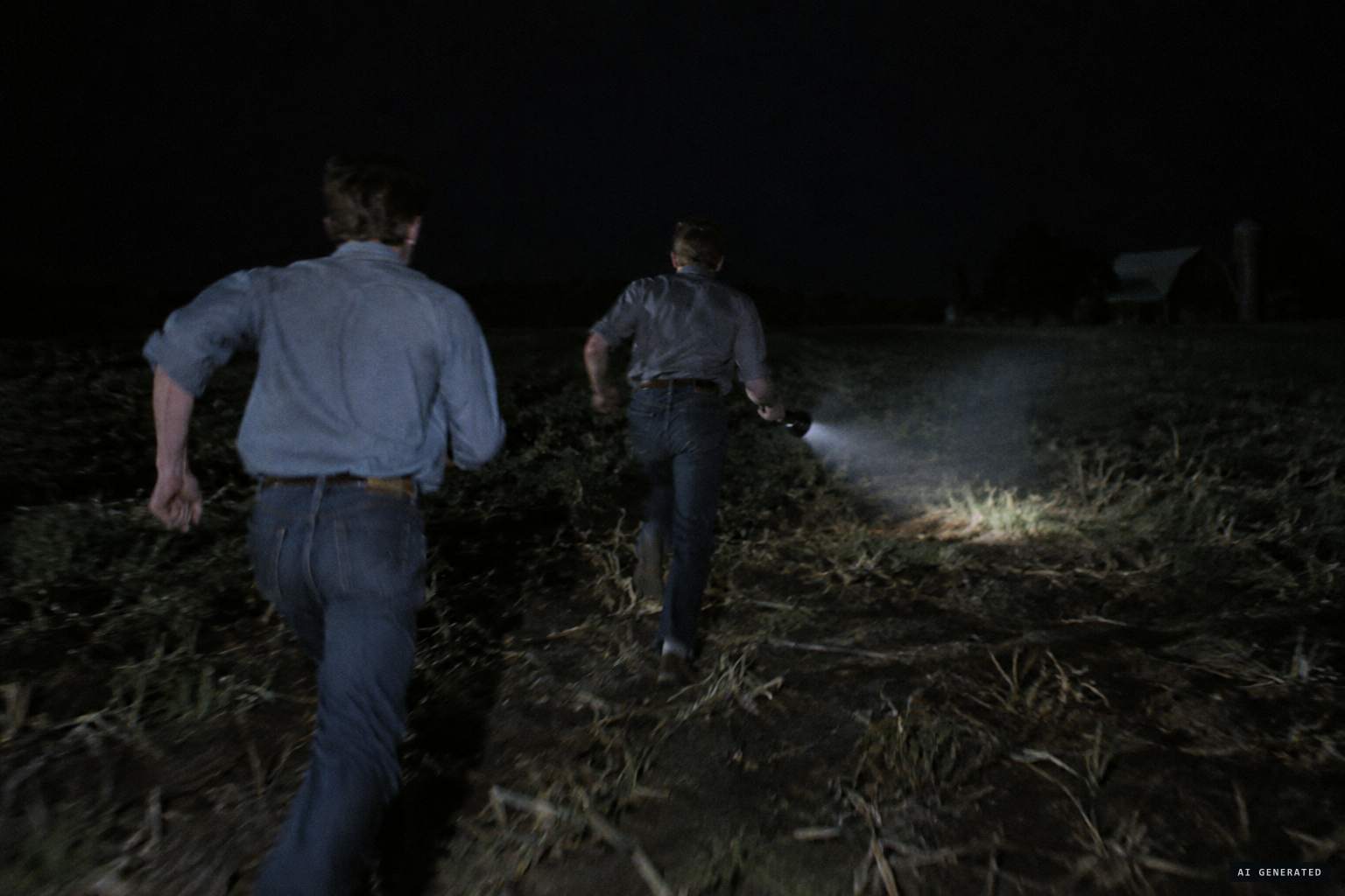 The Brown brothers chase the creature for 300 yards with a flashlight