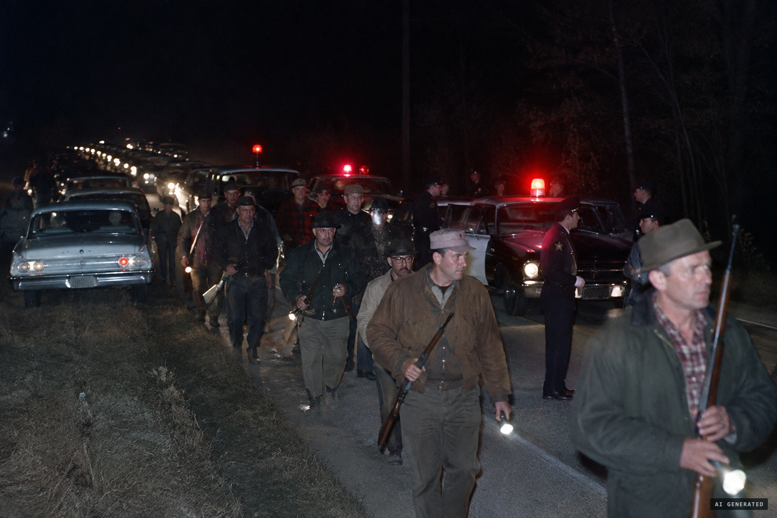 Thousands of armed monster hunters and Sheriff Dool's roadblocks