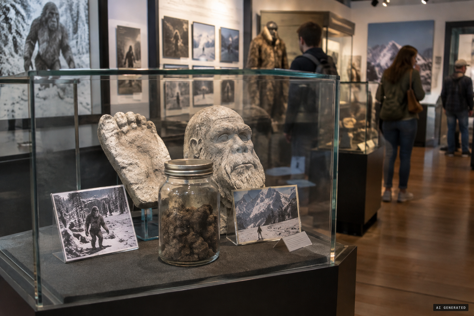 The sample on display at the International Cryptozoology Museum
